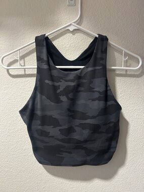 Athleta Camo Cropped High Neck Tank